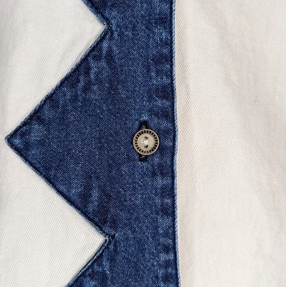 Vintage Wrangler Western Wear for Women two tone denim chambray button down - Picture 5 of 6